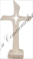 Croix bois érable sur socle